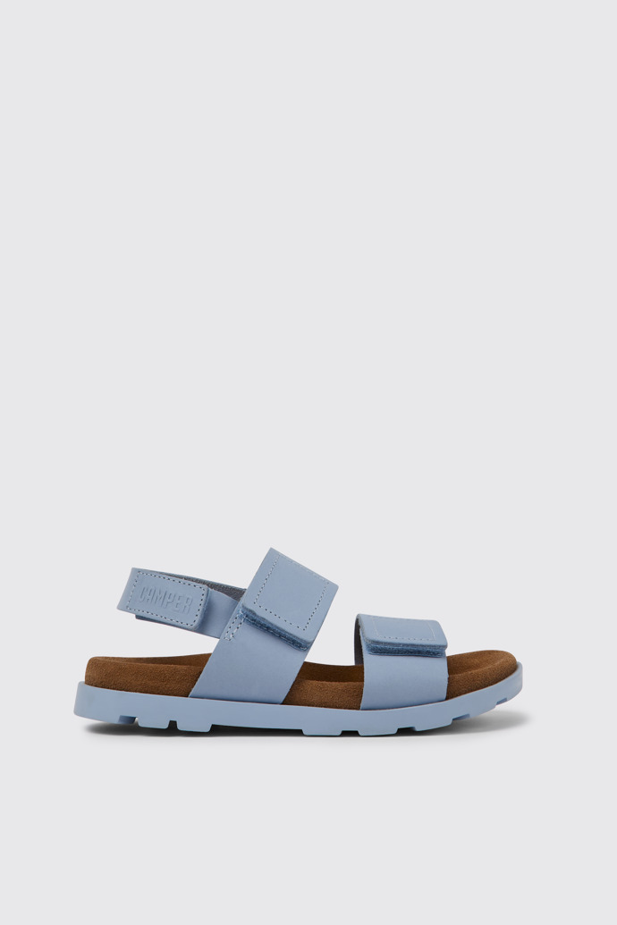 Brutus Sandal Sandálias em couro azul-claro para rapariga