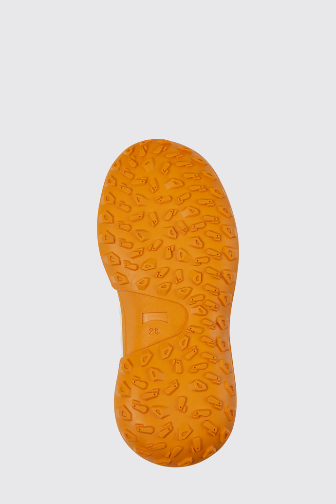 The sole of CRCLR White and orange sneakers for kids