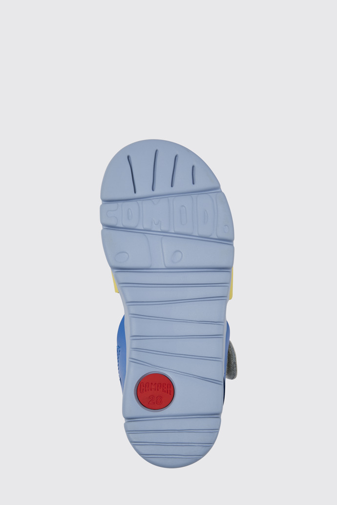 The sole of Twins Multicolored leather sandals for kids