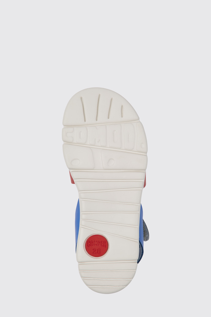The sole of Twins Multicolored leather sandals for kids