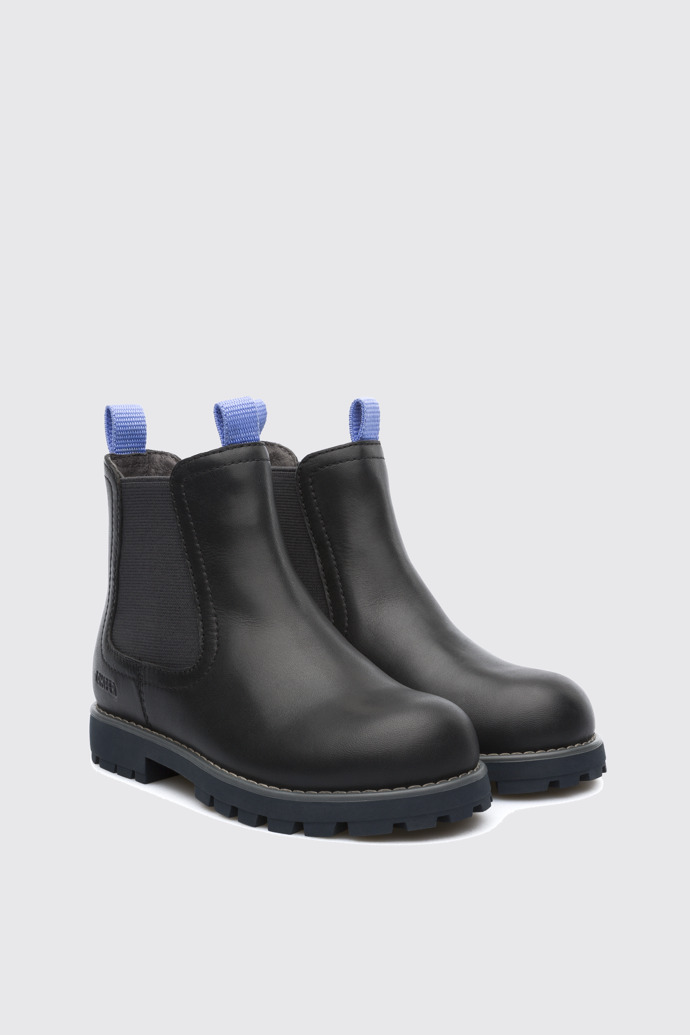 Front view of Compas Black Ankle Boots for Kids