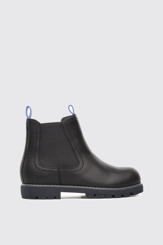 Side view of Compas Black Ankle Boots for Kids