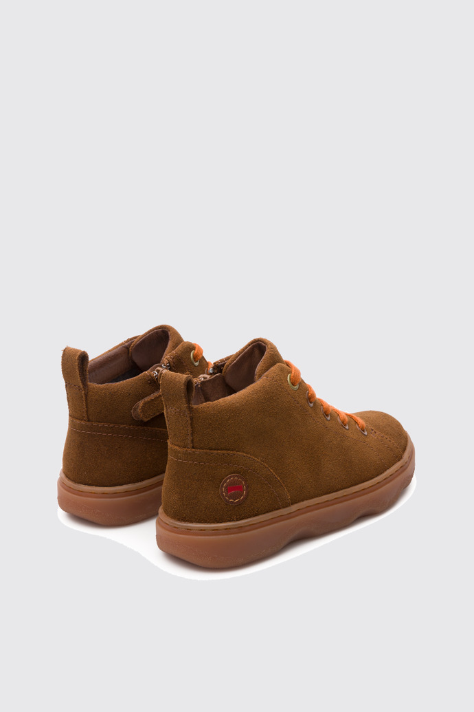 Back view of Kido Brown Boots for Kids