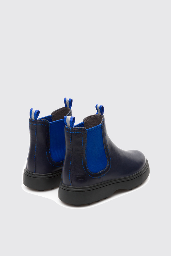 Back view of Norte Blue Boots for Kids