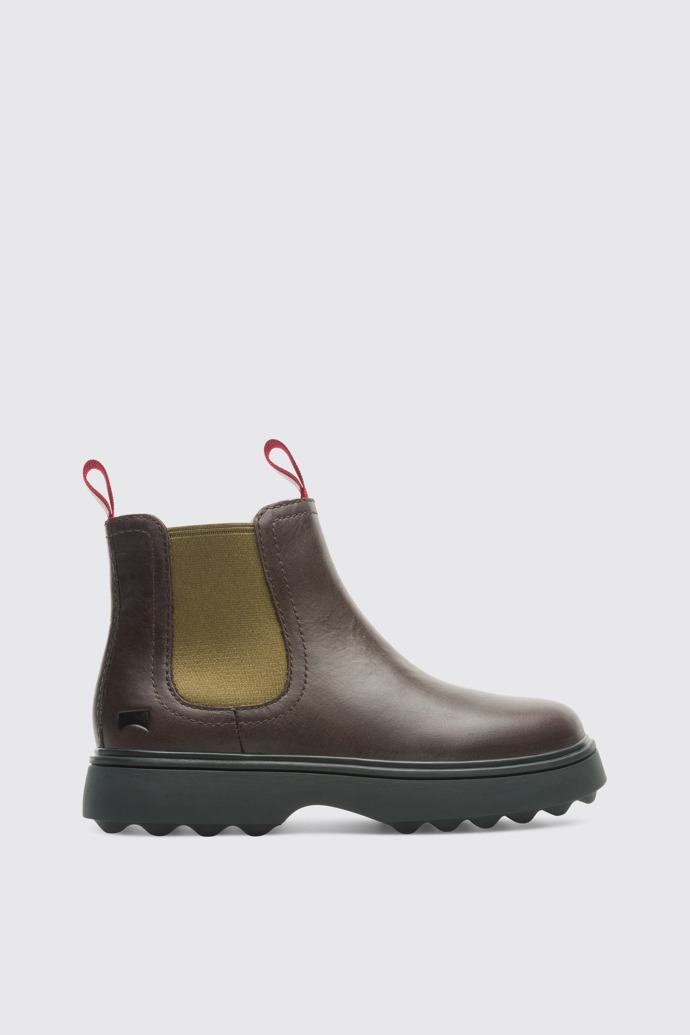 Side view of Norte Brown Boots for Kids