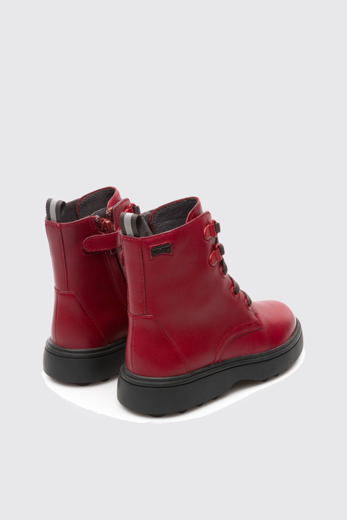 Back view of Norte Red Boots for Kids