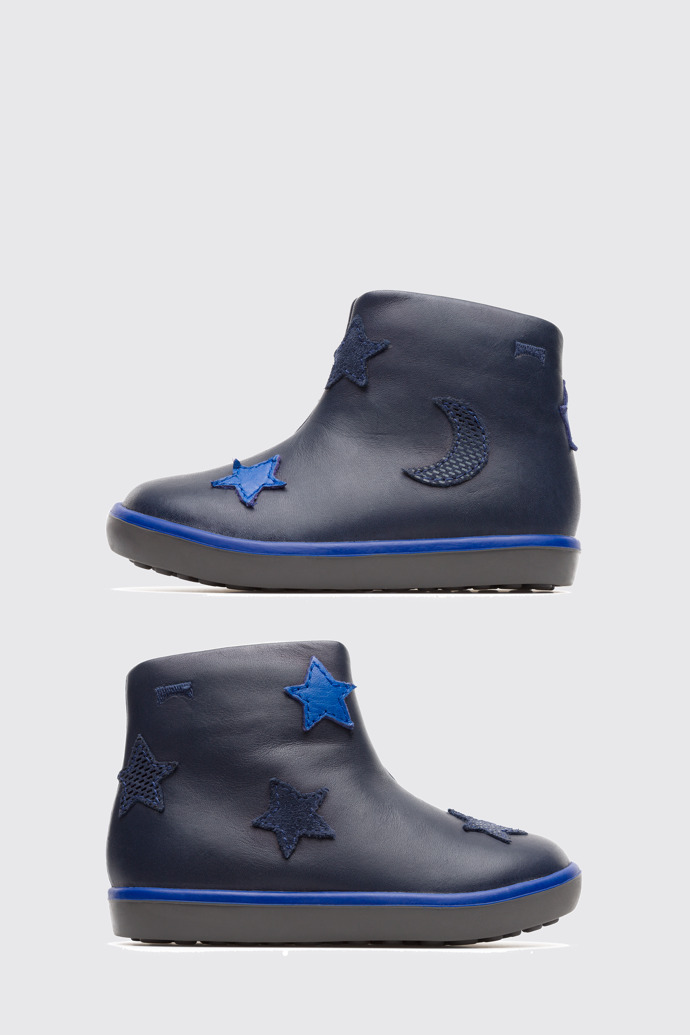 Side view of Twins Blue Boots for Kids