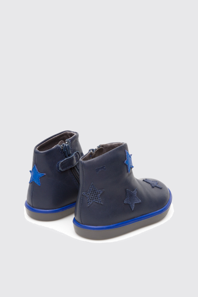 Back view of Twins Blue Boots for Kids