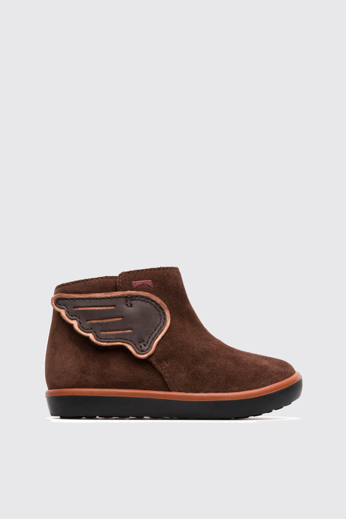 Side view of Pursuit Brown Boots for Kids