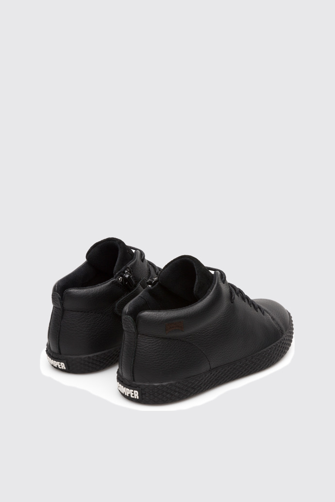 Back view of Pursuit Black Sneakers for Kids