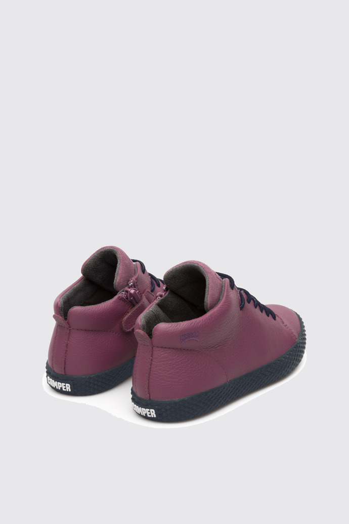 Back view of Pursuit Purple Sneakers for Kids