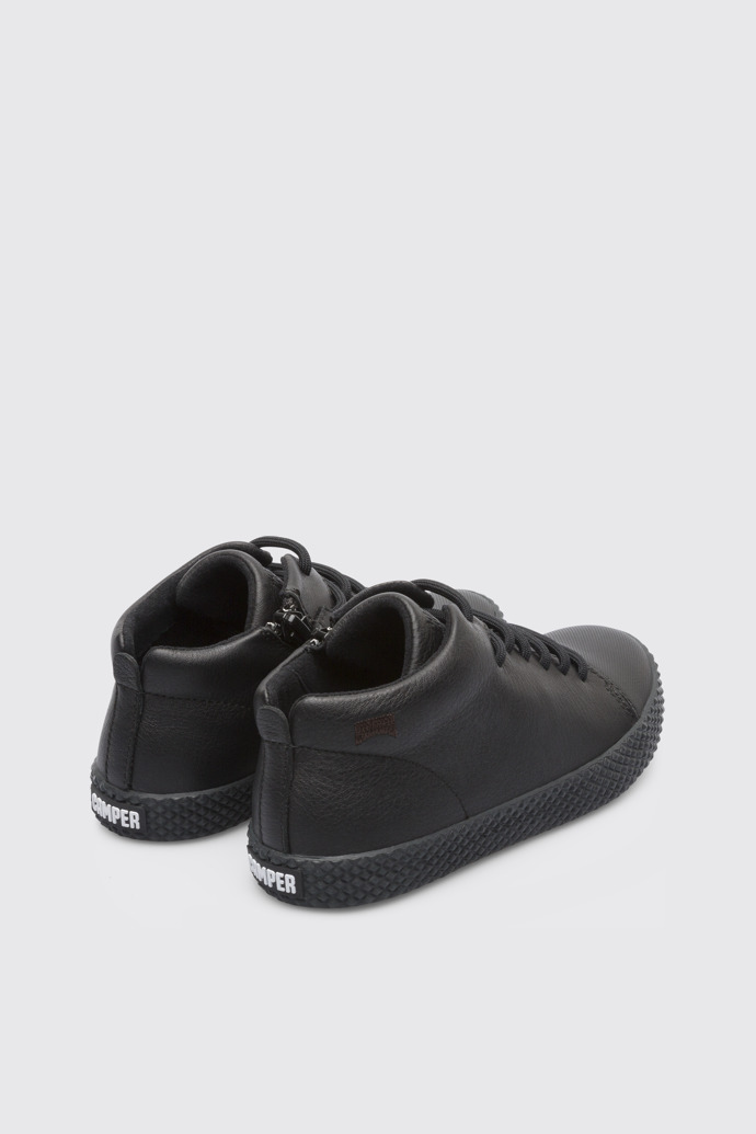 Back view of Pursuit Black Sneakers for Kids
