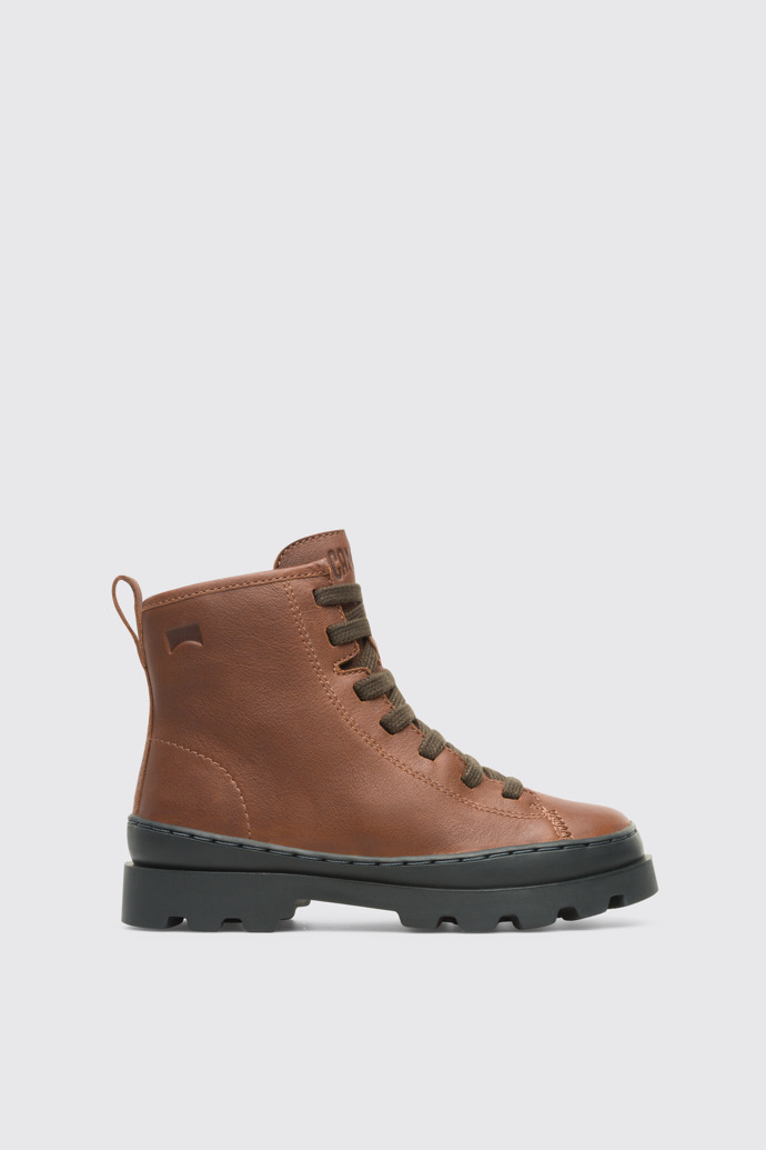 Side view of Brutus Brown Boots for Kids
