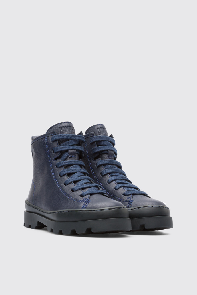 Front view of Brutus Blue Boots for Kids