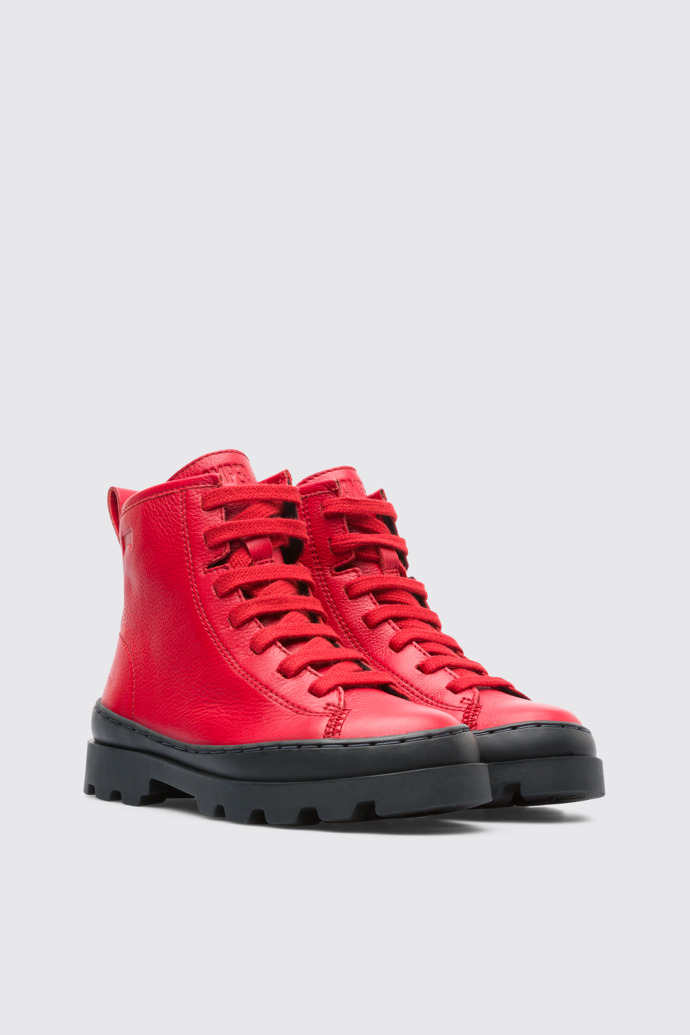 Front view of Brutus Red Boots for Kids
