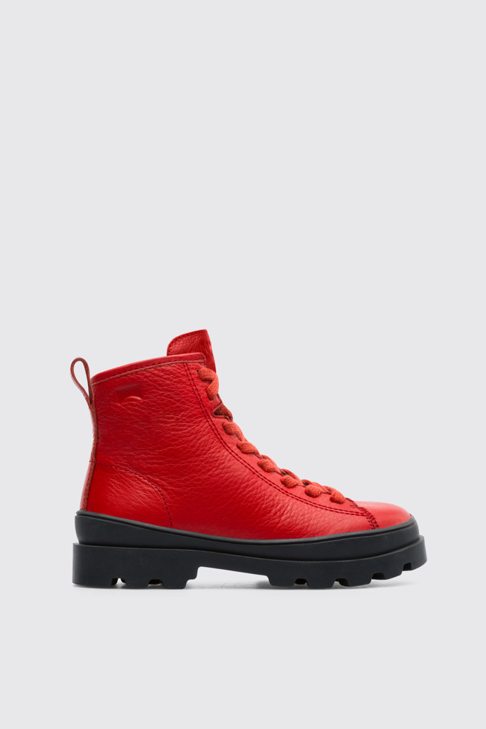 Side view of Brutus Red Boots for Kids