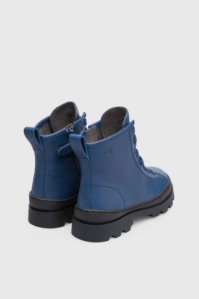 Back view of Brutus Blue lace up ankle boot for boys