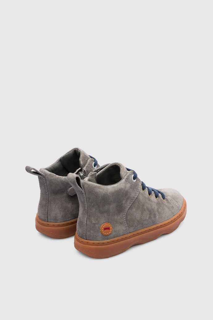 Back view of Kido Grey Boots for Kids
