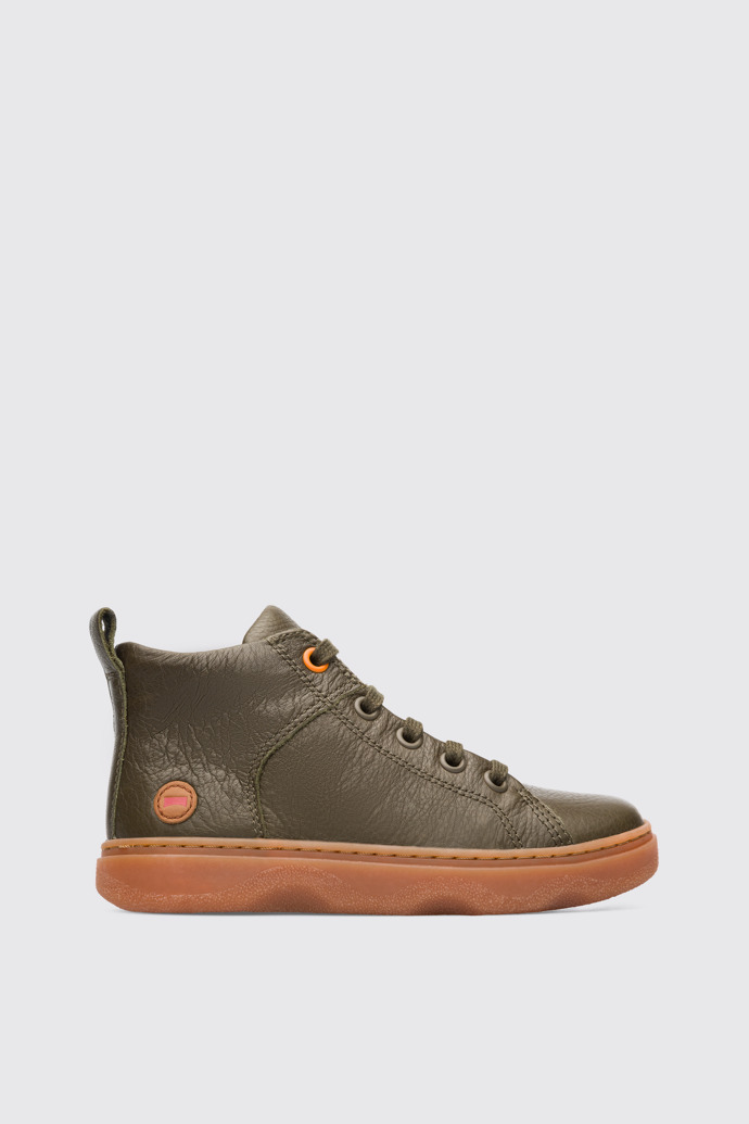 Side view of Kido Green ankle boot for boys