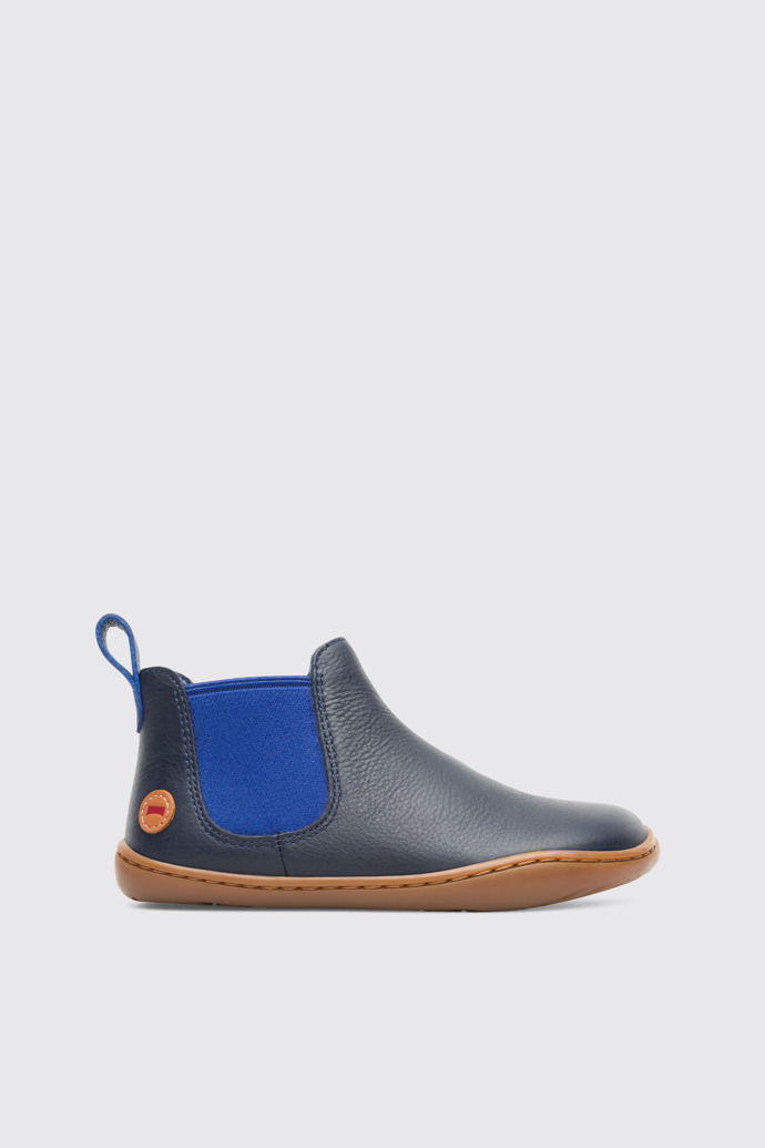 Side view of Peu Blue Boots for Kids