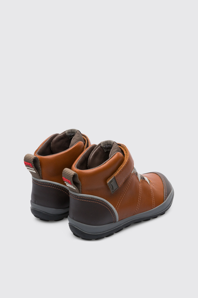 Back view of Peu Pista Brown Boots for Kids