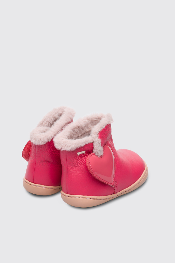 Back view of Peu Pink ankle boot for girls