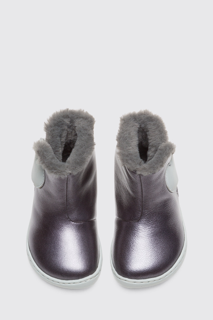 Overhead view of Peu Silver ankle boot for girls