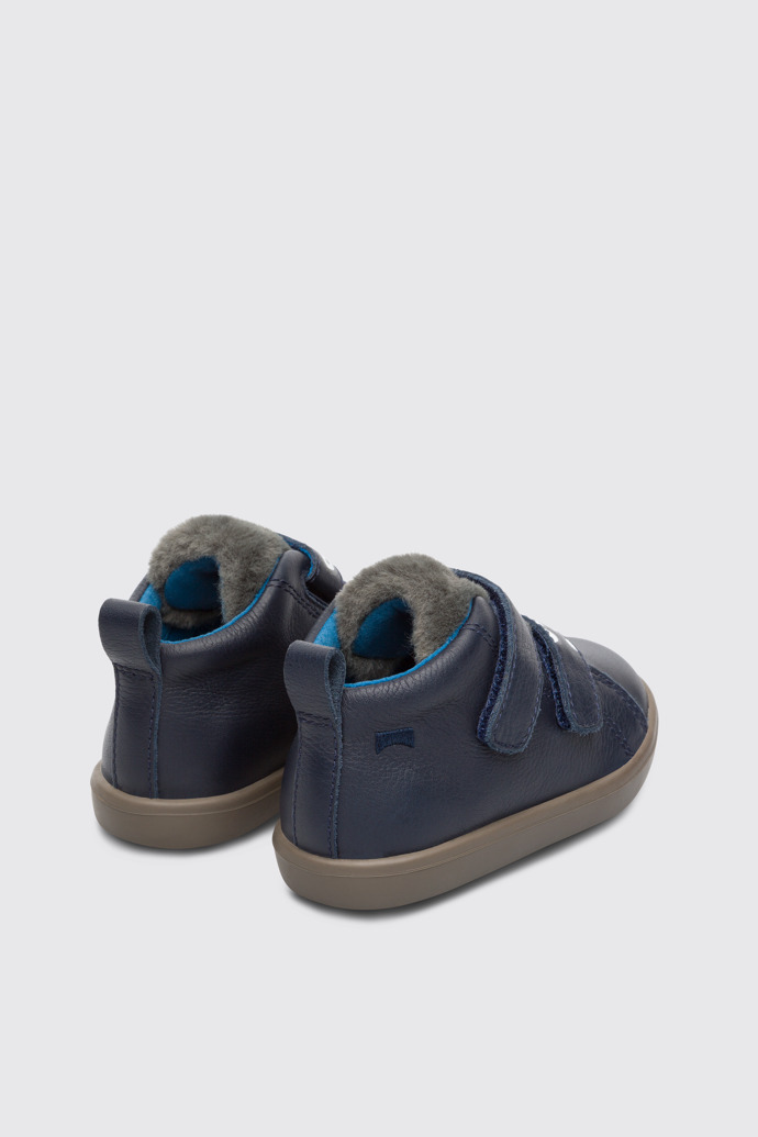 Back view of Pursuit Blue ankle boot for boys