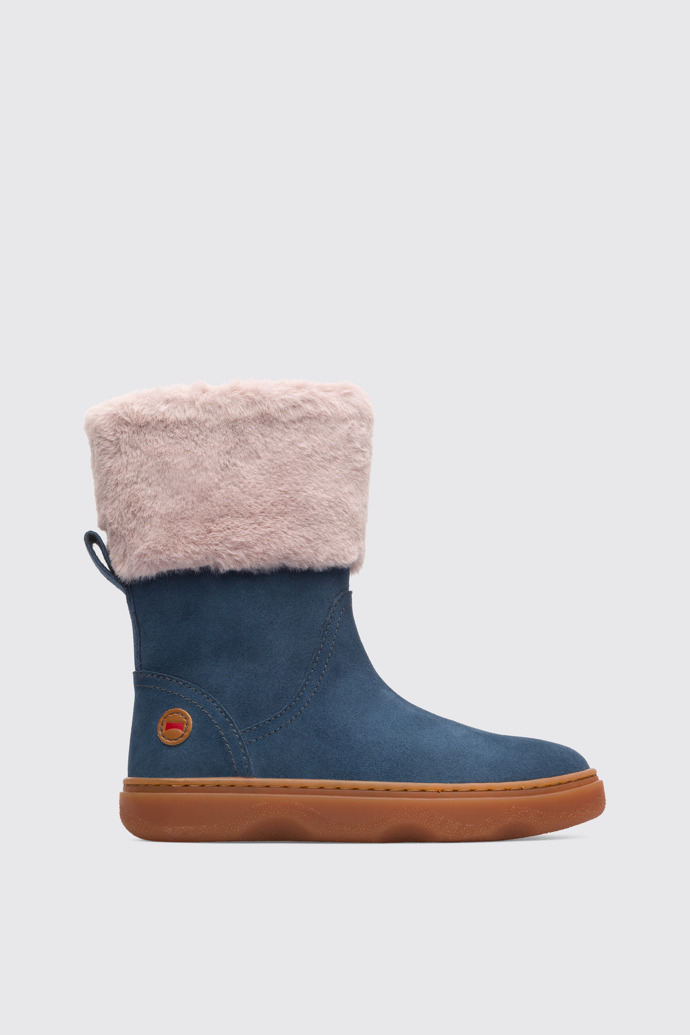 Side view of Kido Blue mid boot for girls