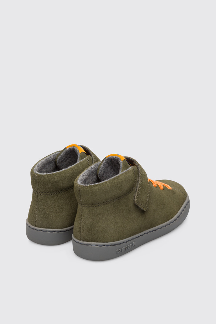 Back view of Peu Touring Green nubuck ankle boot for boys