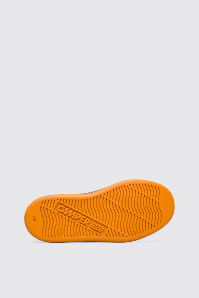 The sole of Runner Orange velcro sneaker for boys