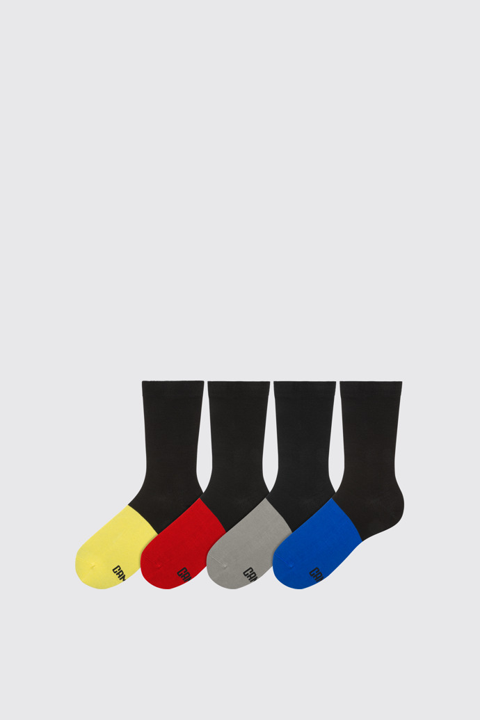 Side view of Odd Socks Pack Four multicoloured individual unisex socks