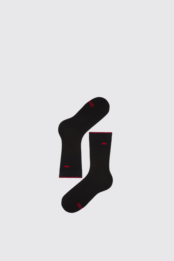 Overhead view of Basic Sox Black Socks for Unisex