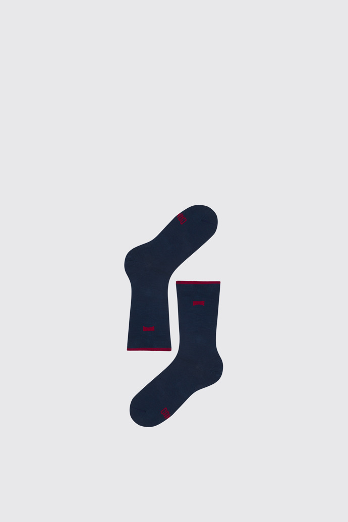Basic Socks Meias simples em azul