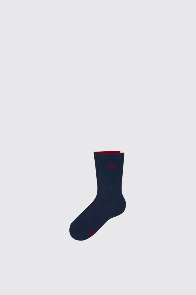 Side view of Basic Socks Blue basic socks