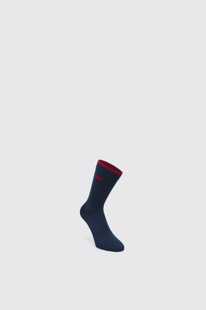 The sole of Basic Socks Blue basic socks