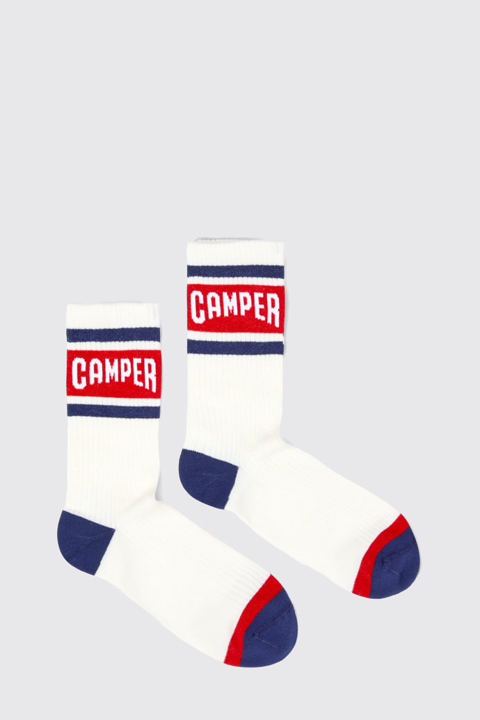 Socks Calzini a metà polpaccio bianchi, rossi e blu