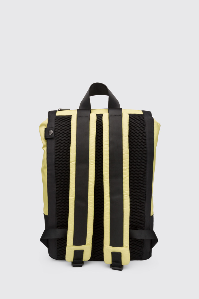 Back view of Vim Yellow Backpacks for Unisex