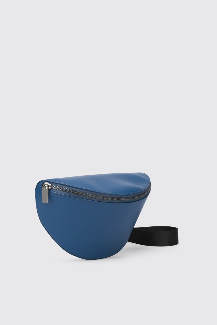 Front view of Mosa Small blue unisex shoulder bag