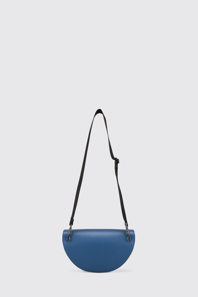 Back view of Mosa Small blue unisex shoulder bag