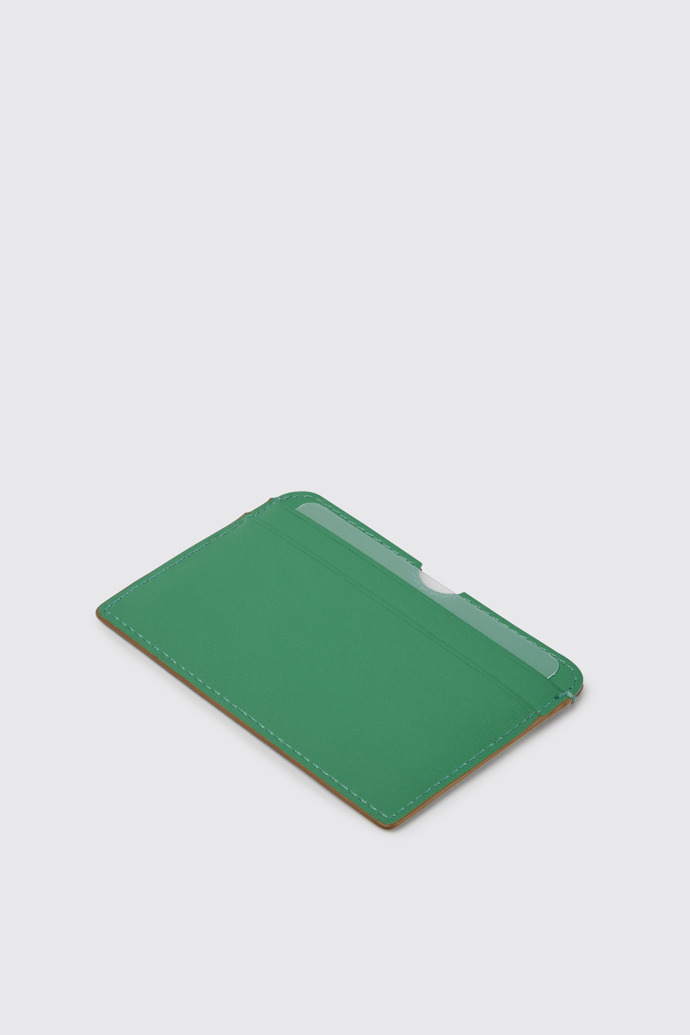 Overhead view of Mosa 100% leather cardholder