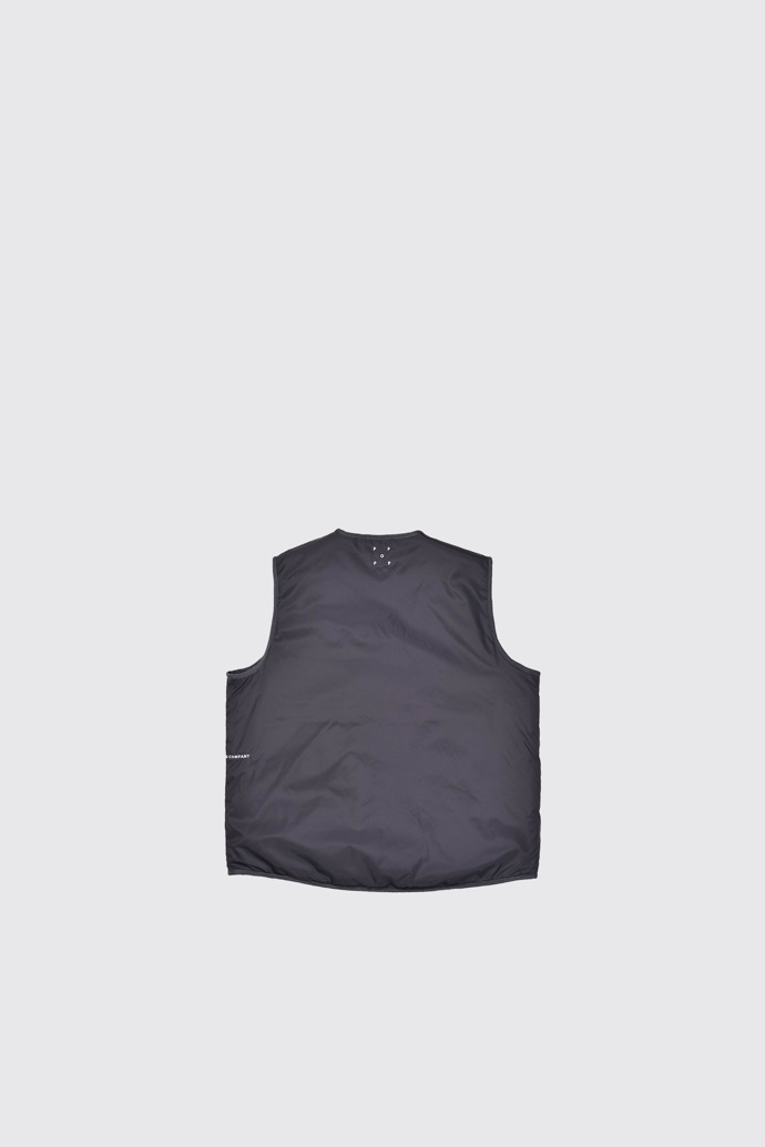 Back view of Pop Trading Company Anthracite Reversible Vest