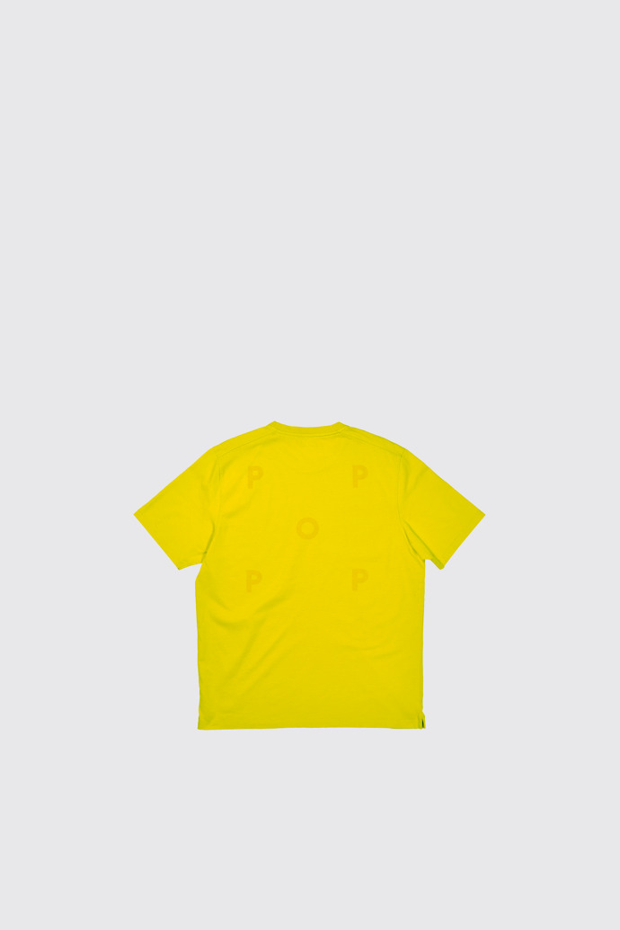 Back view of Pop Trading Company Electric yellow t-shirt