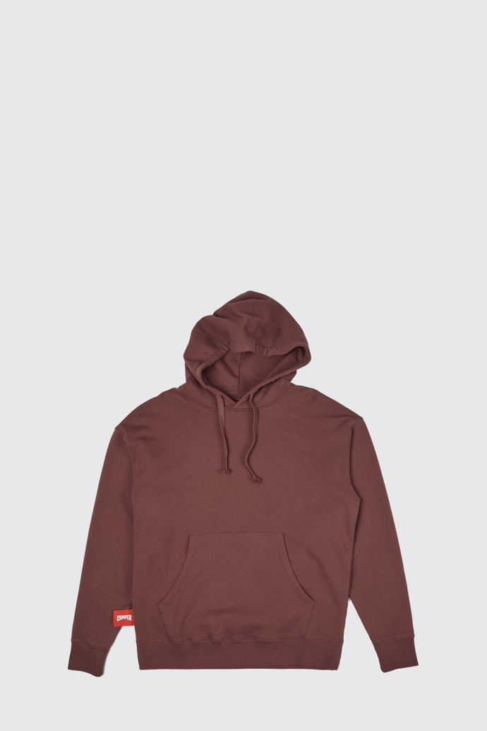 Side view of Hoodie Burgundy hoodie with harness driver print