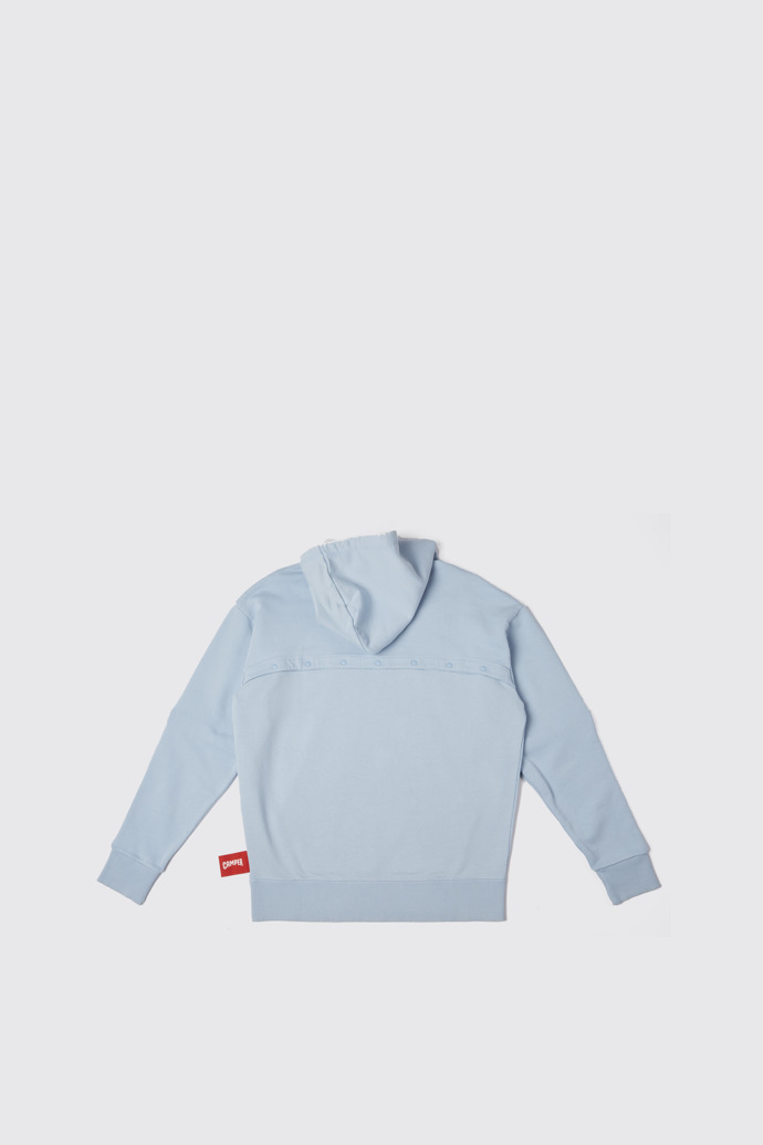 Back view of  Hoodie Light blue unisex hoodie