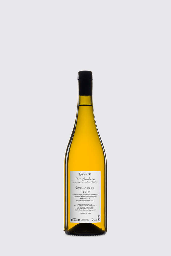 Front view of Note Di Bianco 2019 White Wine - Note Di Bianco 2019