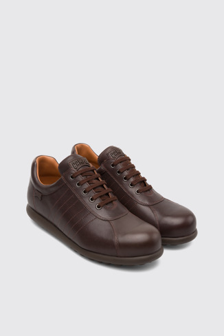 Front view of Pelotas Dark brown shoe for men