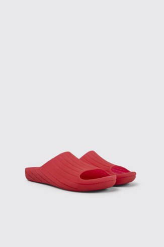 Front view of Wabi Red monomaterial sandals for men