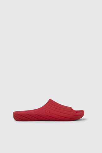 Side view of Wabi Red monomaterial sandals for men