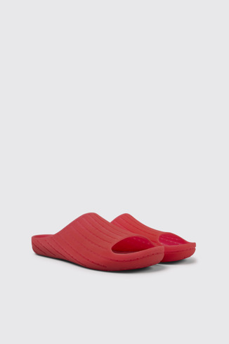 Front view of Wabi Red monomaterial sandals for men